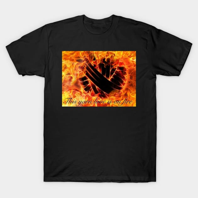 Yarn fire T-Shirt by Bandaidninja